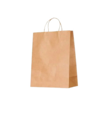 Brown 1.3 Kg Load Capacity 2.2 Mm Thick 85 Gsm Biodegradable Plain Paper Carry Bag