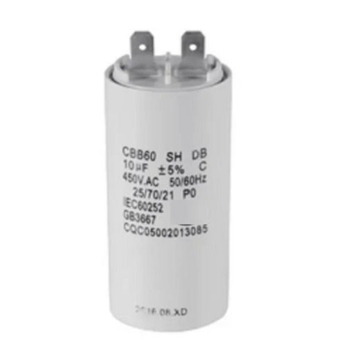 10 Mfd Capacitance High Ripple Cylindrical Motor Capacitor Application: Ac/Motor