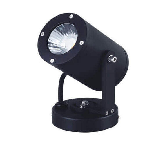 Black 10 Watt 220 Voltage And Ip65 Round Aluminum Body Spot Light For Outdoor Use