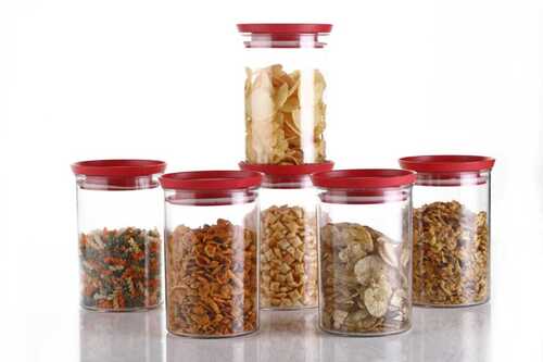 100% Airtight Containers with Stylish Color Lids - 900ml