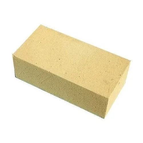 Yellow 9X4.5X3 Inches. Plain And Solid Heat Resistant Rectangular Sillimanite Bricks