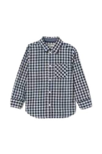 Mens Full Sleeves Blue Checked Casual Shirt