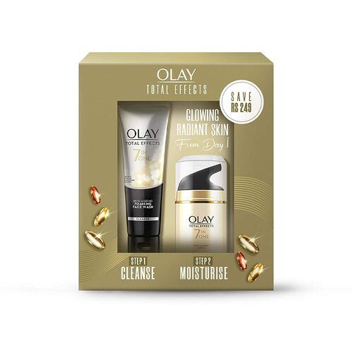 एंटी एजिंग के लिए Olay टोटल इफ़ेक्ट डे क्रीम और क्लींज़र पैक, 100g