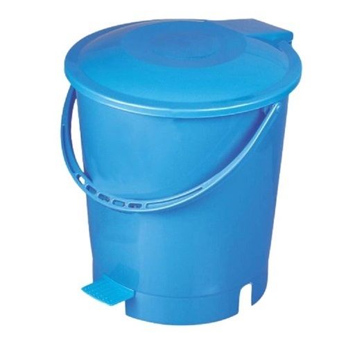 Plain 23 X 23 X 25 Cm Blue Plastic Dustbin