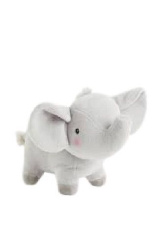 Plain Grey Cotton Fabric Elephant Toy Power Source: No