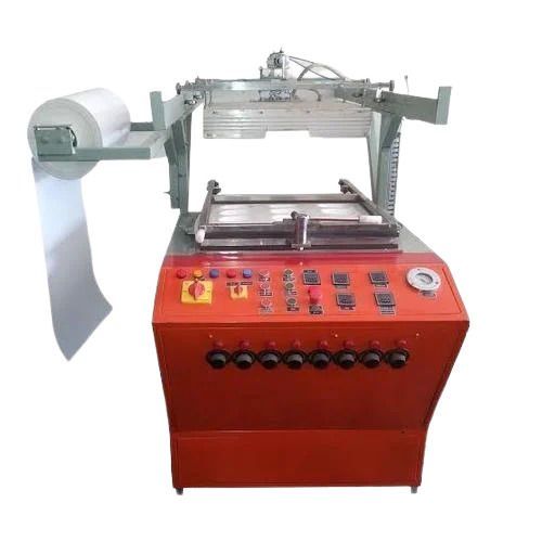 Red Semi Automatic Thermocol Plate Making Machine For Industrial Use