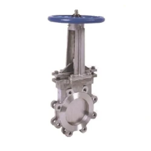 Silver 300 Mm Port High Pressure Stainless Steel Manual Knife Gate Valve