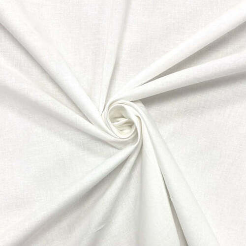 White 44 Inches Wide 840 Yards Shrinkage Resistance Plain Cotton Fabric