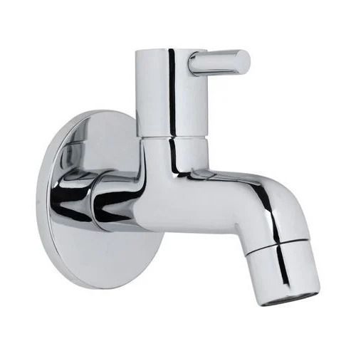 Silver 5 Inch Plain And Glossy Finished Round Bathroom Tap