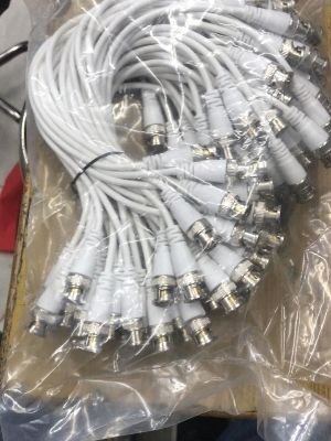 White Brass Bnc Connectors For Cctv Camera