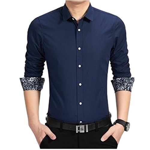 Mens Plain Casual Wear Full Sleeve Cotton Shirt