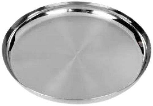 Silver Premium Quality And 14 Inch Size Stainless Steel Dinner Plate