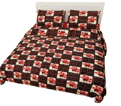 100% कॉटन सुंदर सांस लेने योग्य और आरामदायक सॉफ्ट 3 डी बेड शीट