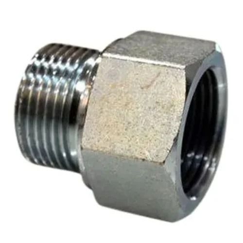 Silver 3 Mm Thick Galvanized Stainless Steel Round Threaded Adapter