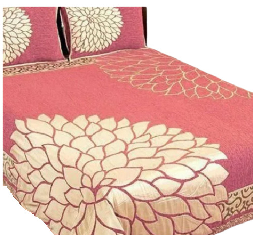 पीच 5X6 फीट प्रीमियम क्वालिटी और हल्की प्रिंटेड कॉटन डबल बेड शीट्स