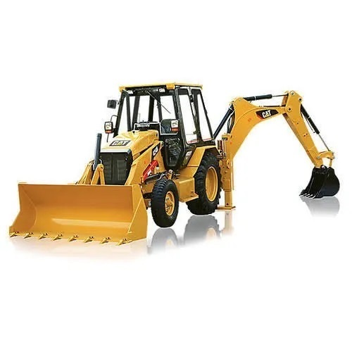 Backhoe Loader For Construction Use - Color: Yellow