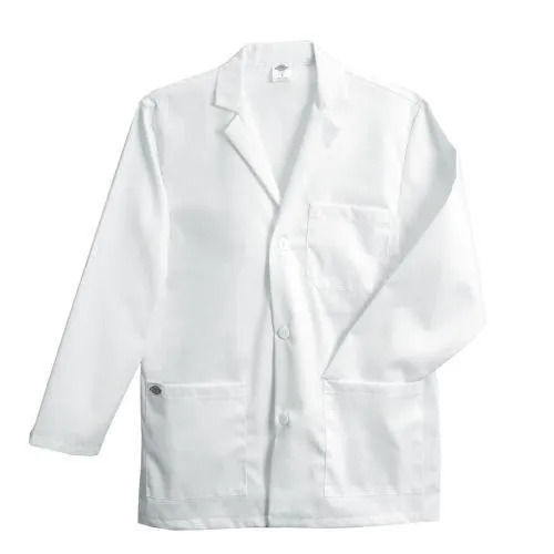 Comfortable Skin Friendly Long Sleeves Plain White Lab Coat at Best