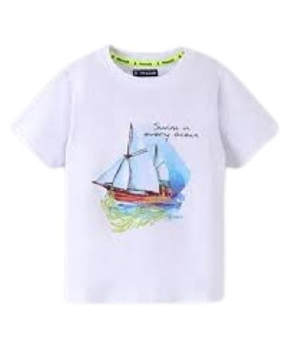 Premium Quality And Lightweight Printed Short Sleeve T-Shirt For Kids Bust Size: 14 Inch (In)