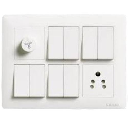 Rectangular Shape Plastic Wall Socket Modular Switch Board Application: Home