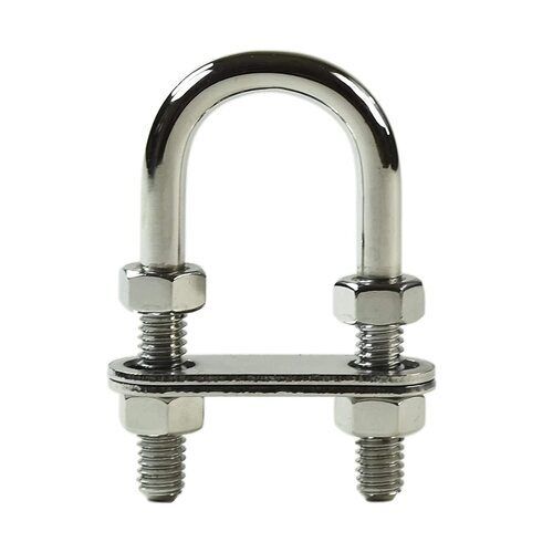 10mm Round Head Half Threaded Polished Stainless Steel U Bolt