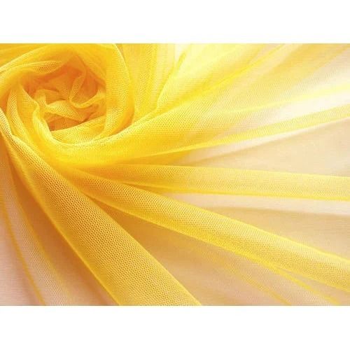 Yellow 160 Gsm Light Weight And Washable Plain Net Fabrics