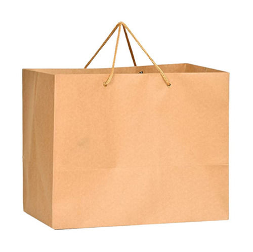 Brown 200 Gsm Biodegradable Kraft Paper Carry Bags