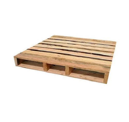 Brown 20X15X4 Inches 6.4 Kilogram 4 Way Matte Finished Wooden Pallet Box