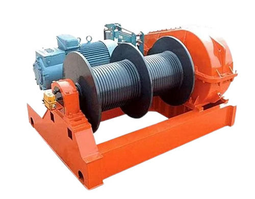 440 Voltage 50 Hertz Electric Three Phase Drum Winch For Industrial Use Capacity: 00 Ton/Day