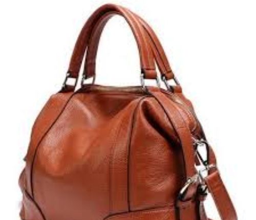 Easy To Carry Lightweight Moisture Proof Plain Leather Handbag For Ladies