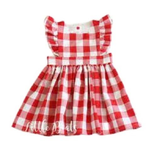 Girls Check Sleeveless Cotton Kids Frock Bust Size: 9 Inch (In)