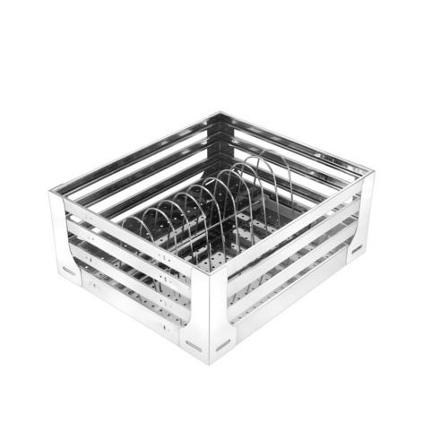 Lightweight Square Shape Polished Corrosion Resistant Ss Kitchen Basket