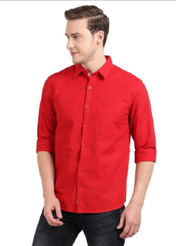 Casual Wear Regular Fit Full Sleeve Breathable Readymade Plain Mens Shirts