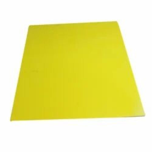 Yellow Rectangular A4 Size 4Mm Thick Matte Finished Plain Acrylic Plastic Sheet