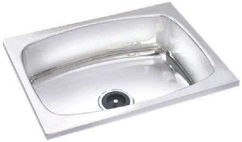 20x10 Inches Polished Stainless Steel Single Sink