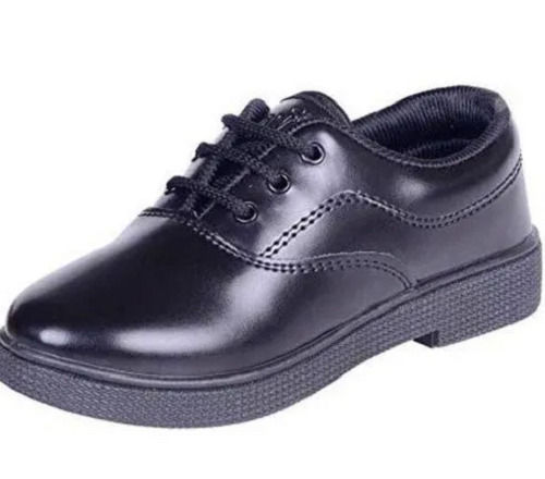 Breathable Lace Closure Artificial Leather School Shoes For Boys 