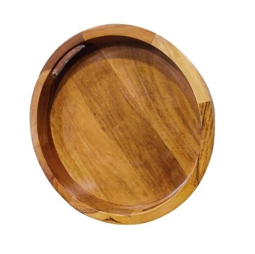 Inaithiram Stru Acacia Wood Serving Tray For Kitchen 12 Inch