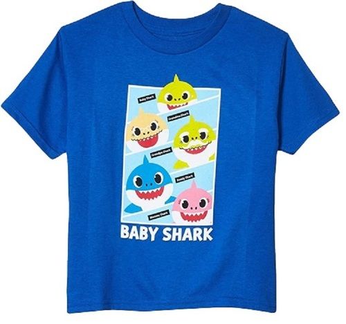 Kids Printed O Neck Short Sleeve Blue Cotton T Shirt Age Group: 1