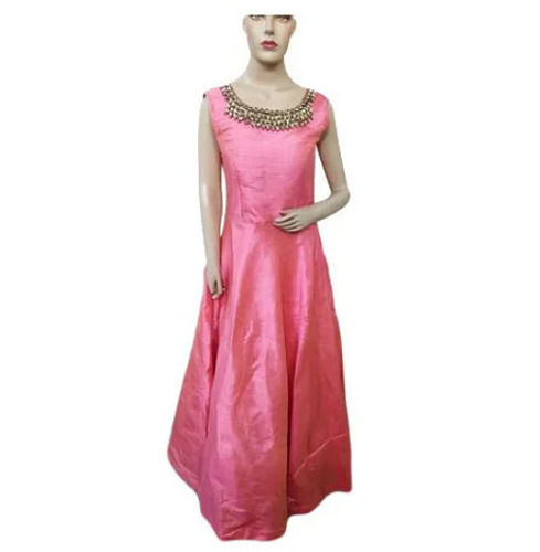 Multi Color Skin Friendly Satin Material Designer Ladies Gown Bust Size: 26 To 34 Inch Inch (In)