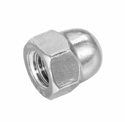 Silver 15 Mm Head Stainless Steel Hexagonal Cap Nut For Industrial Use