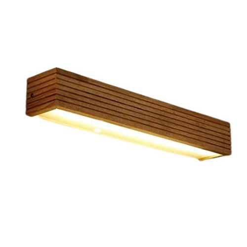 15 Watt 220 Volt 6 Ampere Rectangular Polished Wooden Wall Light