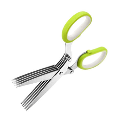 Green Bell Stainless Steel Take-Apart Kitchen Scissors with Curved