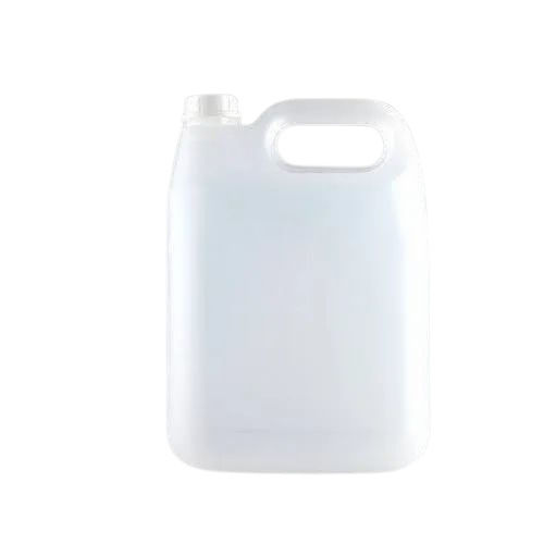 White 5 Liter Capacity Round Screw Cap Rectangular Rigid Hardness Plain Plastic Jerry Can