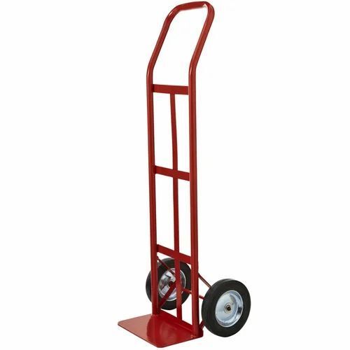 50 Kg Capacity Color Coated Polished Finish Stainless Steel Hand Trolley With Two Tyre Application: Industrial