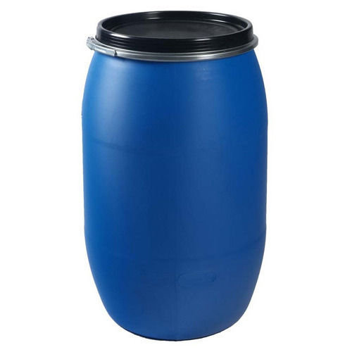 Blue And Black 50 Liter Capacity 16 Inches Round 1.2 Kilograms Glossy Hdpe Drum