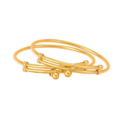 Golden 8.729Grams Party Wear Polished Yellow Gold Anklet For Women