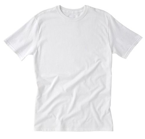 Casual Wear Half Sleeve White Plain Cotton Men T Shirts Gender: Male