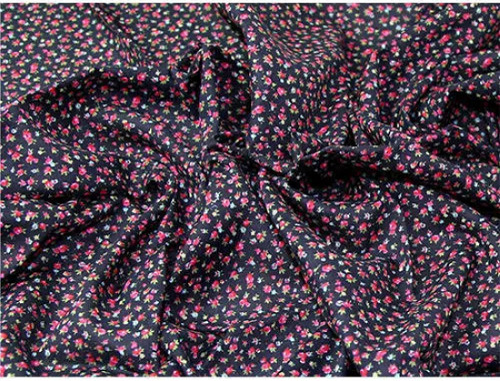ब्लैक मल्टी कलर प्रिंटेड पैटर्न सॉफ्ट और आरामदायक कॉटन फैब्रिक्स
