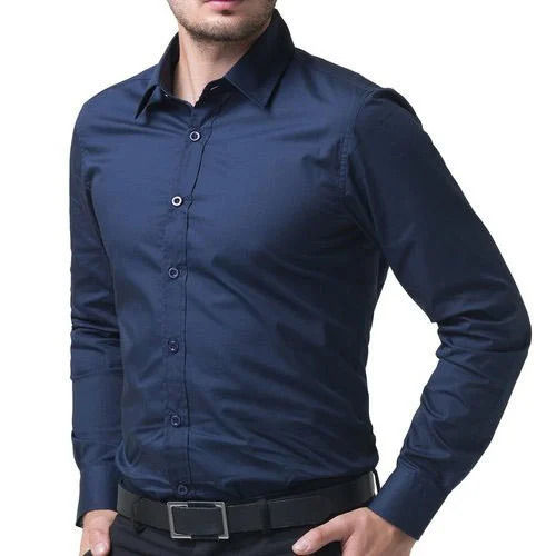 Skin Friendly Washable Long Sleeves Casual Wear Plain Shirts For Mens