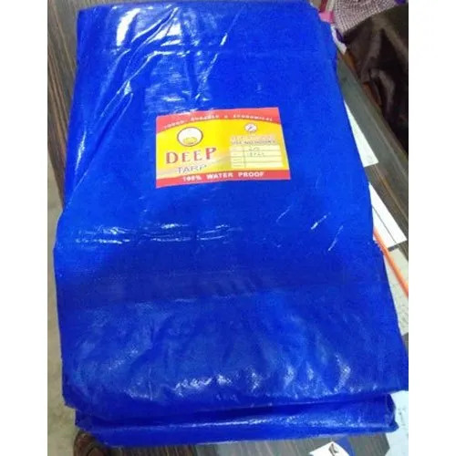 वाटर रेज़िस्टेंट फ्लेक्सिबल और टिकाऊ ब्लू डीप पॉली प्लास्टिक तिरपाल