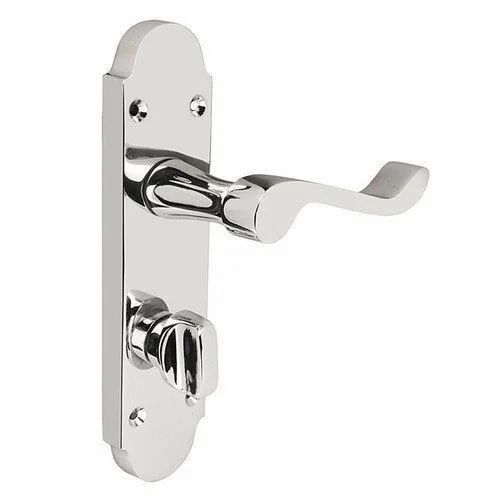 Silver 3.2 Mm Thick Polished Finished Stainless Steel Wooden Door Lock